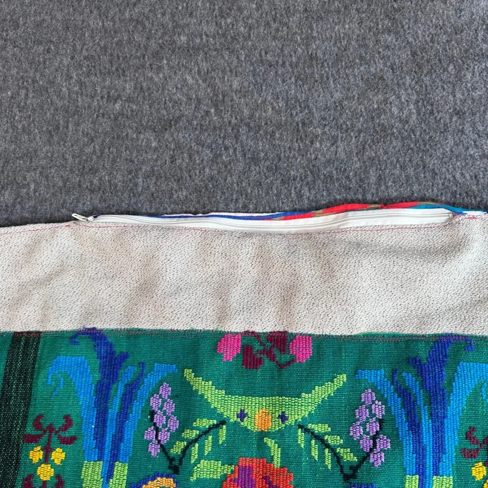 Over & Beyond Sewing Aztec Bohemian Peacock Woven Tapestry Pillow Case 24x15
